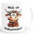 Weihnachtstasse mit Kuh Motiv Spruch Keramikbecher für Glühweinliebhaber XMAS Geschenk für Familie Freunde Kollegen MoonWorks®preview