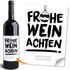 Weinetikett Frohe Weihnachten Typo-Design Wortwitz Flaschenaufkleber Flaschenetikett XMAS Deko Wein-Flaschen MoonWorks®preview