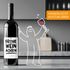 Weinetikett Frohe Weihnachten Typo-Design Wortwitz Flaschenaufkleber Flaschenetikett XMAS Deko Wein-Flaschen MoonWorks®preview