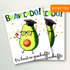 Weinetikett selbstklebend - Geschenk Abschluss Bachelor Studium - Flaschen-Label Spruch Bravocado Moonworks®preview