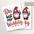 Weinetikett Weihnachten Flaschenaufkleber Wichtel Weihnachtszwerge Gnomes – XMAS Deko für Flaschen SpecialMe®preview