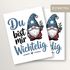 Weinetikett Weihnachten Flaschenaufkleber Wichtel Weihnachtszwerge Gnomes – XMAS Deko für Flaschen SpecialMe®preview