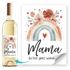 Weinetiketten Geschenkidee Muttertag Mama Regenbogen und Spruch du bist ganz wundervoll Wein Geschenk SpecialMe®preview