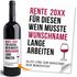 Weinetiketten personalisiert Flaschenetiketten selbstklebend Rente Ruhestand Weingeschenk Moonworks®preview