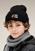 Wintermütze Kinder Beanie Jungen Patch Capibara Chill Aufdruck Print Strickmütze Kindermütze MoonWorks®preview