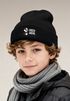 Wintermütze Kinder Beanie Jungen Patch Frechdachs Aufdruck Print Strickmütze Kindermütze MoonWorks®preview