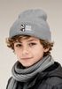 Wintermütze Kinder Beanie Jungen Patch Frechdachs Aufdruck Print Strickmütze Kindermütze MoonWorks®preview