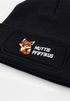 Wintermütze Kinder Beanie Jungen Patch Pfiffikus Fuchs Aufdruck Print Strickmütze Kindermütze MoonWorks®preview