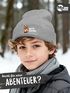 Wintermütze Kinder Beanie Jungen Patch Pfiffikus Fuchs Aufdruck Print Strickmütze Kindermütze MoonWorks®preview