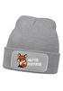 Wintermütze Kinder Beanie Jungen Patch Pfiffikus Fuchs Aufdruck Print Strickmütze Kindermütze MoonWorks®preview