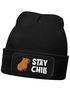 Wintermütze Kinder Beanie Mädchen Patch Cabybara Stay Chill Aufdruck Print Strickmütze MoonWorks®preview