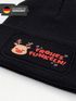 Wintermütze Kinder Mädchen Patch Rentier Rudolf Comicfigur Aufdruck Weihnachten Print Strickmütze MoonWorks®preview