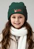 Wintermütze Kinder Mädchen Patch Rentier Rudolf Comicfigur Aufdruck Weihnachten Print Strickmütze MoonWorks®preview
