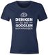 witziges Damen T-Shirt Denken ist wie googlen nur krasser Spruch lustig Spruch-Shirt Fun-Shirt Slim Fit Moonworks®preview