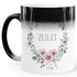 Zaubertasse Farbwechsel Tasse Blumige Schimpfworte Blumen lustige Bürotasse Geschenk Gag Beleidigungen MoonWorks®preview