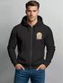 Zip-Hoodie Herren Retro Sweatjacke mit Kapuze Good Vibes Logo Motiv Zipjacke Männer Fashion Streetstyle Neverless®preview