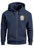 Zip-Hoodie Herren Retro Sweatjacke mit Kapuze Good Vibes Logo Motiv Zipjacke Männer Fashion Streetstyle Neverless®preview