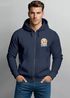 Zip-Hoodie Herren Retro Sweatjacke mit Kapuze Good Vibes Logo Motiv Zipjacke Männer Fashion Streetstyle Neverless®preview