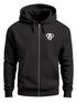 Zip Hoodie Herren Sweatjacke mit Kapuze Alpha Logo Print Aufdruck Motiv  Männer Fashion Streetstyle Neverless®preview