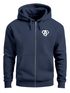 Zip Hoodie Herren Sweatjacke mit Kapuze Alpha Logo Print Aufdruck Motiv  Männer Fashion Streetstyle Neverless®preview