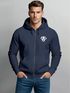 Zip Hoodie Herren Sweatjacke mit Kapuze Alpha Logo Print Aufdruck Motiv  Männer Fashion Streetstyle Neverless®preview