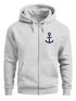 Zip-Hoodie Herren Sweatjacke mit Kapuze Anker Logo Print Männer Fashion Streetstyle Neverless®preview