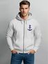 Zip-Hoodie Herren Sweatjacke mit Kapuze Anker Logo Print Männer Fashion Streetstyle Neverless®preview