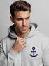Zip-Hoodie Herren Sweatjacke mit Kapuze Anker Logo Print Männer Fashion Streetstyle Neverless®preview