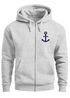 Zip-Hoodie Herren Sweatjacke mit Kapuze Anker Logo Print Männer Fashion Streetstyle Neverless®preview