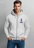 Zip-Hoodie Herren Sweatjacke mit Kapuze Anker Logo Print Männer Fashion Streetstyle Neverless®preview