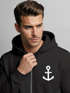 Zip-Hoodie Herren Sweatjacke mit Kapuze Anker Logo Print Männer Fashion Streetstyle Neverless®preview