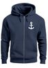 Zip-Hoodie Herren Sweatjacke mit Kapuze Anker Logo Print Männer Fashion Streetstyle Neverless®preview