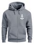 Zip-Hoodie Herren Sweatjacke mit Kapuze Anker Logo Print Männer Fashion Streetstyle Neverless®preview