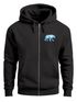 Zip-Hoodie Herren Sweatjacke mit Kapuze Bär Wald Polygon Print Wandern Zipjacke Männer Fashion Streetstyle Neverless®preview