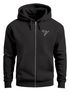 Zip-Hoodie Herren Sweatjacke mit Kapuze Polygon Print Vogel Origami Männer Fashion Streetstyle Neverless®preview