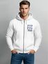 Zip Hoodie Herren Sweatjacke mit Kapuze Print Aufdruck Motiv Zipjacke Männer Fashion Streetstyle Neverless®preview
